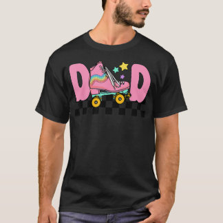 Camiseta Papá Entrando en Patines de Cumpleaños Familia