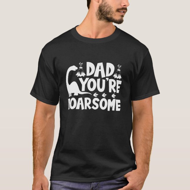 Camiseta Papá eres divertidísimo dinosaurio saurópodo papá (Anverso)