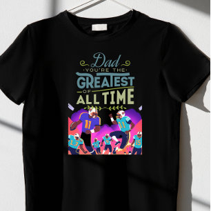 Camiseta papá, eres el mejor todo el tiempo.