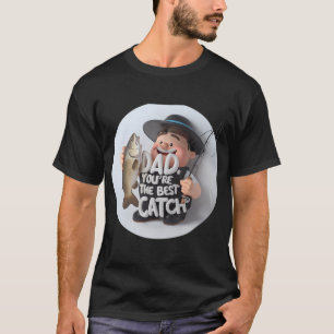 Camiseta Papá Eres la Mejor Captura con un tema de pesca
