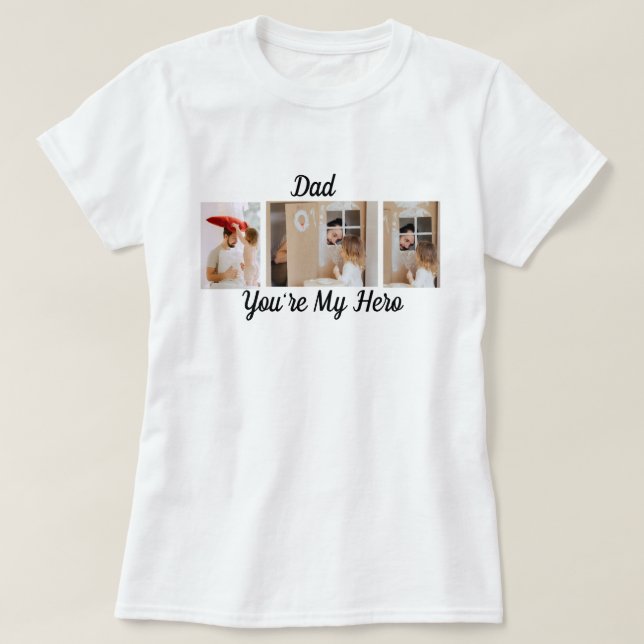 Camiseta Papá, eres mi héroe (Diseño del anverso)