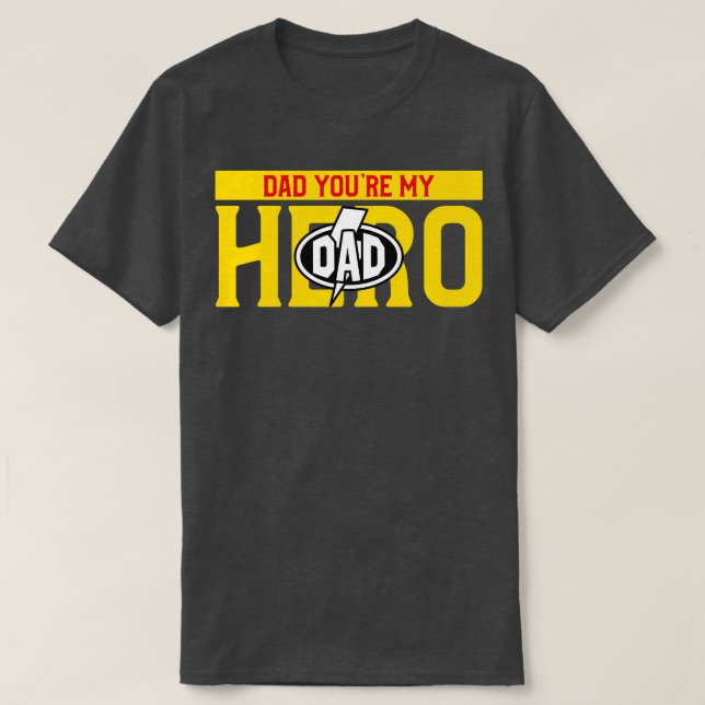 Camiseta Papá, eres mi héroe (Diseño del anverso)