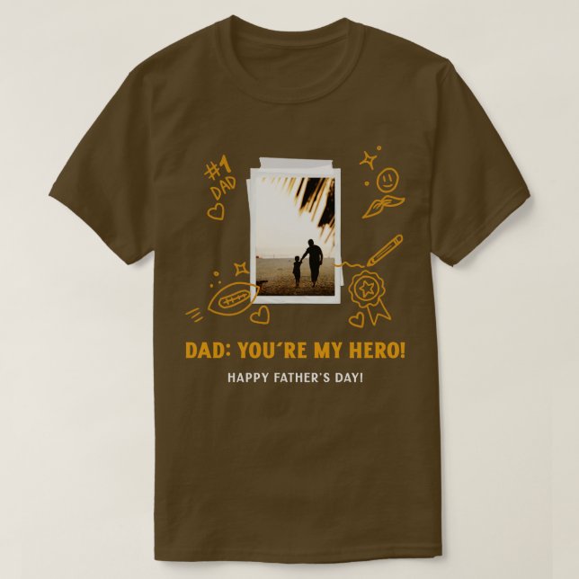 Camiseta Papá, eres mi héroe (1) (Diseño del anverso)