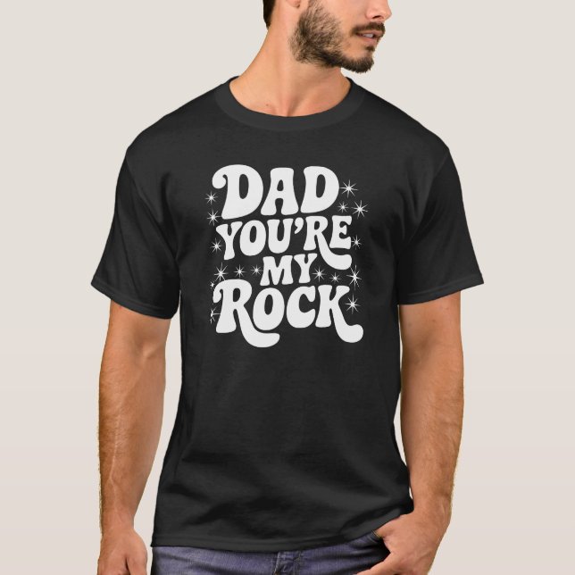 Camiseta Papá, eres mi roca - Edición de apoyo sólido (Anverso)