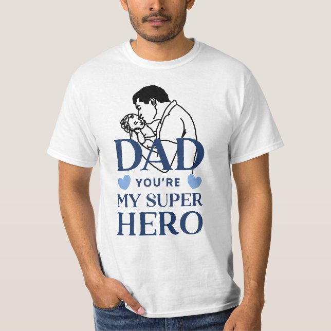 Camiseta Papá, eres mi superhéroe (Anverso)