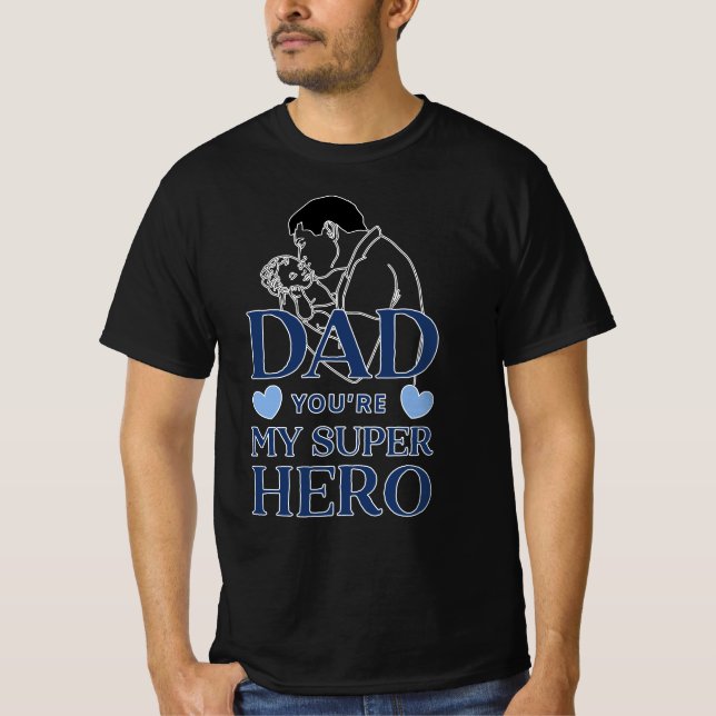 Camiseta Papá, eres mi superhéroe (Anverso)