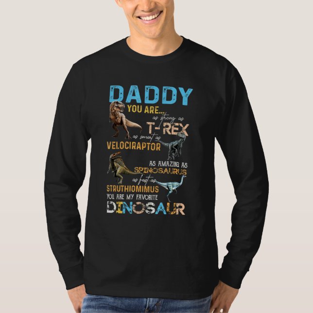 Camiseta Papá, Eres Tan Fuerte Como Rex Tan Inteligente Com (Anverso)