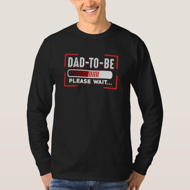 Camiseta Papá Es El Favor De Esperar Al Nuevo Padre Keepsak (Anverso)