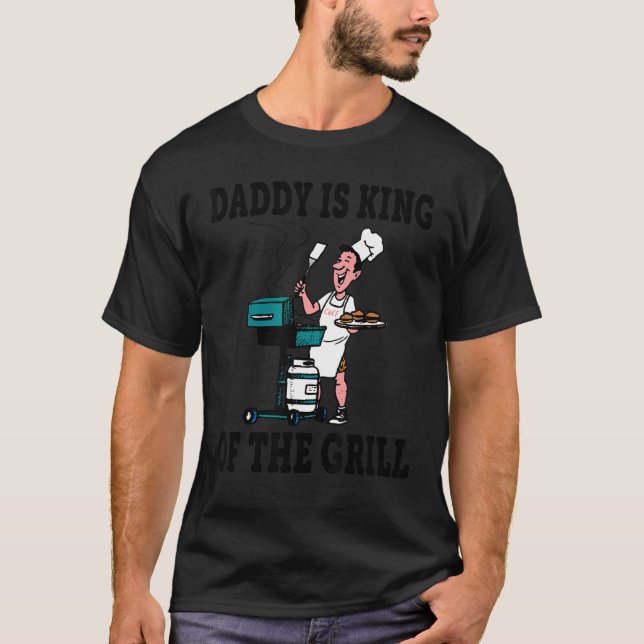 Camiseta Papá Es El Rey De La Barbacoa Grill Chef Dad Appar (Anverso)
