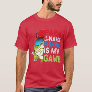 Camiseta Papá es gracioso, mi nombre pesca es mi juego cant