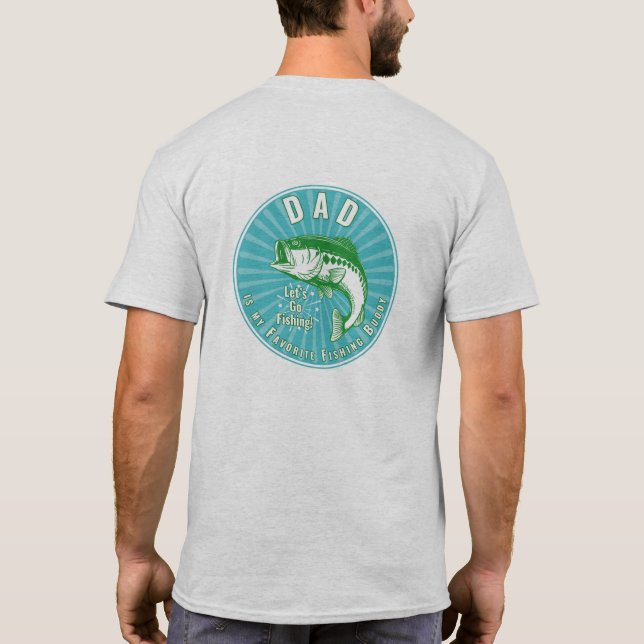 Camiseta "Papá es mi amigo pescador" (Reverso)