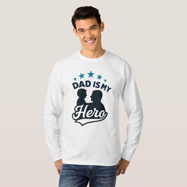 Camiseta Papá es mi héroe (Anverso completo)