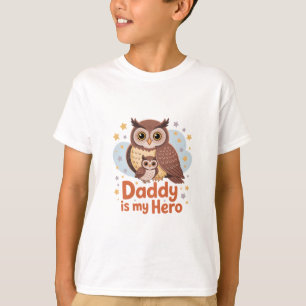 Camiseta Papá es mi héroe - Lechuzas ricas
