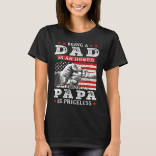 Camiseta Papá Es Un Honor Ser Papá Es Un Padre Sin Precio D