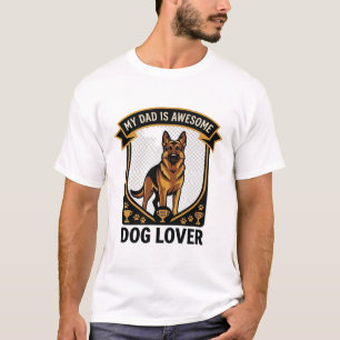 Camiseta Papá es un increíble amante de los perros Pastor A