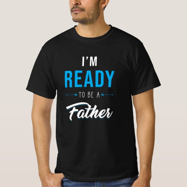 Camiseta Papá esperanzado da el embarazo del padre (Anverso)