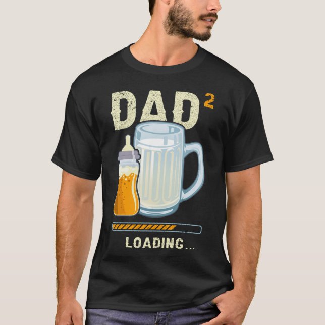 Camiseta Papá esperanzado será el futuro papá segundo hijo  (Anverso)
