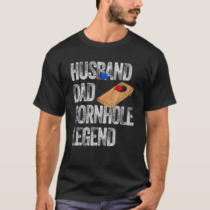 Camiseta Papá Esposo Cornhole Leyenda Papi Agujero Padre
