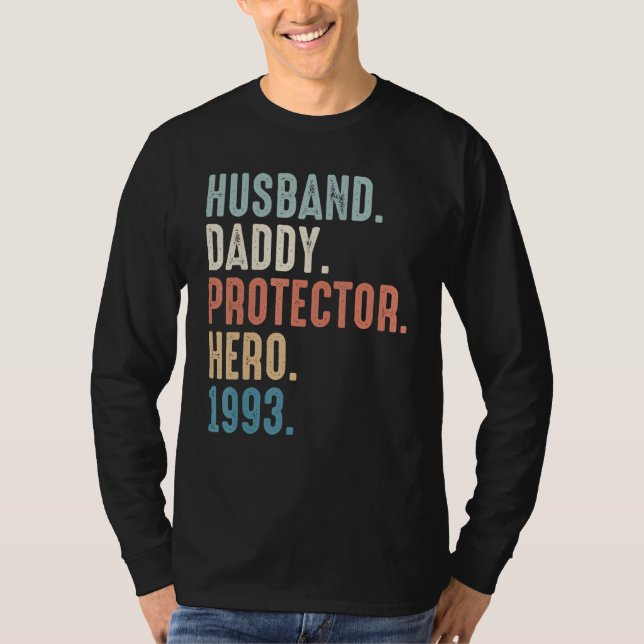Camiseta Papá Esposo Héroe De Protector Mejor Papá Desde 19 (Anverso)