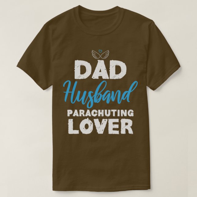 Camiseta Papá Esposo Paracaidismo Amante Gracioso Por Regal (Diseño del anverso)