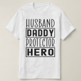 Camiseta Papá Esposo Protector Hero Veterano Papá Gracioso