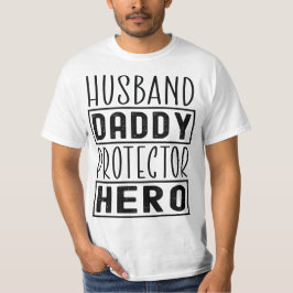 Camiseta Papá Esposo Protector Hero Veterano Papá Gracioso