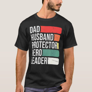 Camiseta Papá Esposo Protector Héroe Líder Día del Padre