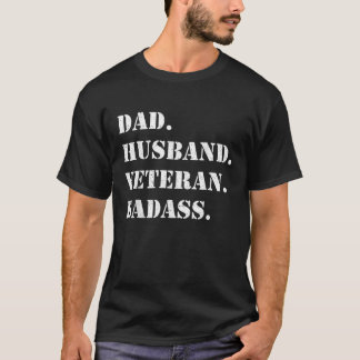 Camiseta Papá Esposo Veterano Fiera USA Militar Soldado Ve