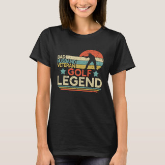 Camiseta Papá Esposo Veterano Leyenda del Golf Militar Reti