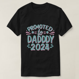 Camiseta papá est 2024, ascendido a Daddy Est. 2024