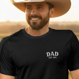 Camiseta Papá Est 2025  Texto en Negrita 