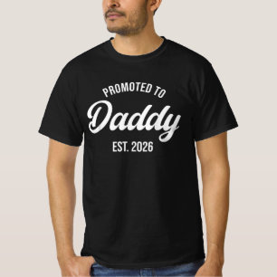 Camiseta Papá Est 2026 Día del Padre 2026 Ascendido a Papá