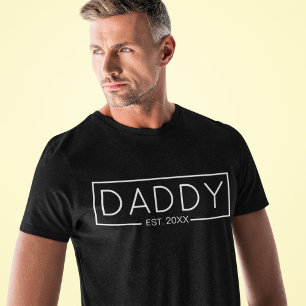 Camiseta Papá Est Año Personalizado Para Nuevo Papá