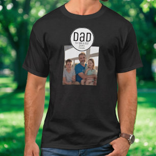 Camiseta Papá Est. Foto Moderno Negrita Nombres de Niños Ne
