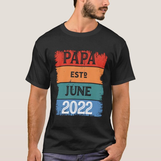 Camiseta Papa Est Junio 2022 Orgulloso abuelo Mejor Lege de (Anverso)