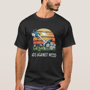 Camiseta Papá está en contra de la mala hierba divertido cu