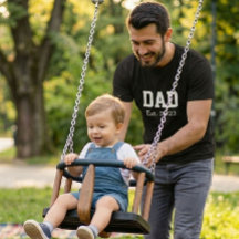 Papá Establecido Blanco Negro Negrita