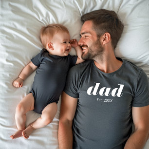 Camiseta Papá Establecido Nuevo Regalo para Papá