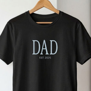 Camiseta Papá Establecido Regalo de Nuevo Papá Negro