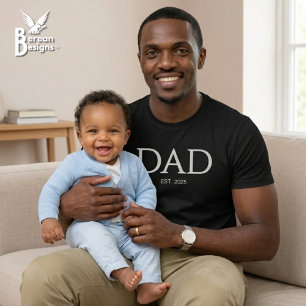Camiseta Papá Estableció Clásicos Gorras Negro
