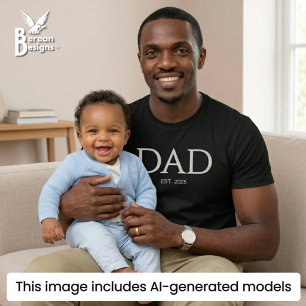 Camiseta Papá Estableció Clásicos Gorras Negro