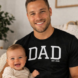 Camiseta Papá Estableció el Día del Padre Personalizable An