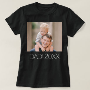 Camiseta Papá Estableció Foto De Escritura Moderna