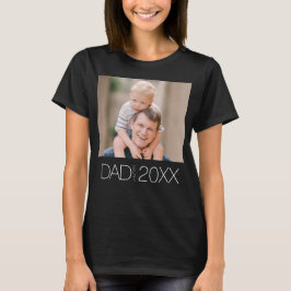 Camiseta Papá Estableció Foto De Escritura Moderna