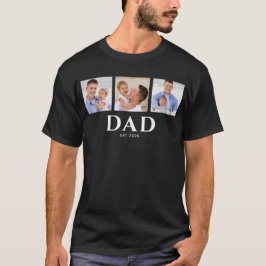 Camiseta Papá Estableció Moderno Negro 3 Foto