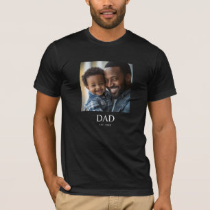 Camiseta Papá Estableció Simple Foto