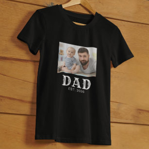 Camiseta Papá Estableció Tipografía Foto