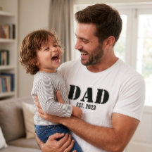 Papá Estableció Tipografía Negra Simple Blanco