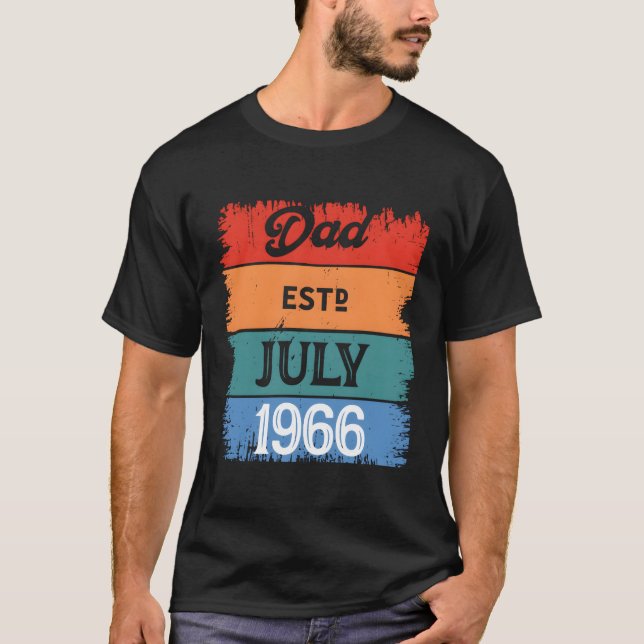 Camiseta Papá Este Julio De 1966 Orgulloso Papá Mejor Leyen (Anverso)