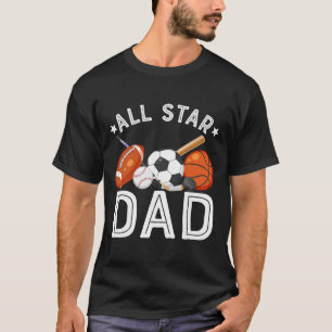 Camiseta Papá Estrella Del Niño Cumpleañero Fútbol De Esque